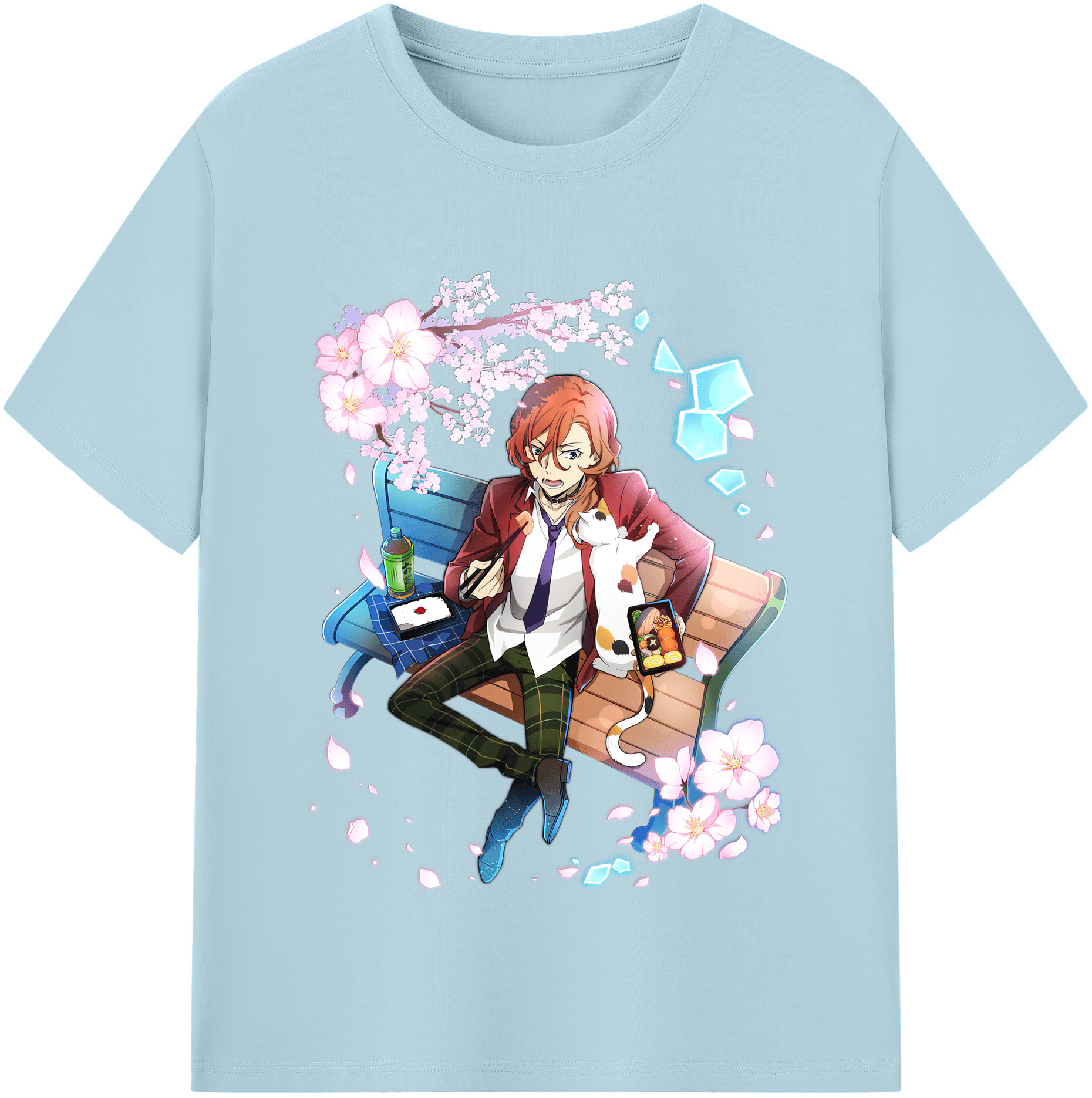 （画像用） 文豪ストレイドッグス Bungo Stray Dogs 綿100％半袖Tシャツ（フロントプリント）